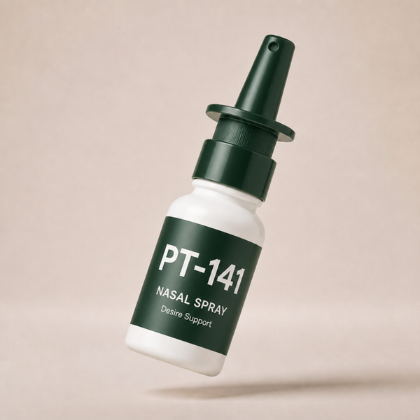 PT-141 nasal spray with forest green accents