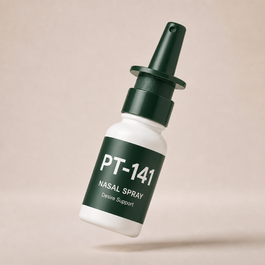 PT-141 nasal spray with forest green accents